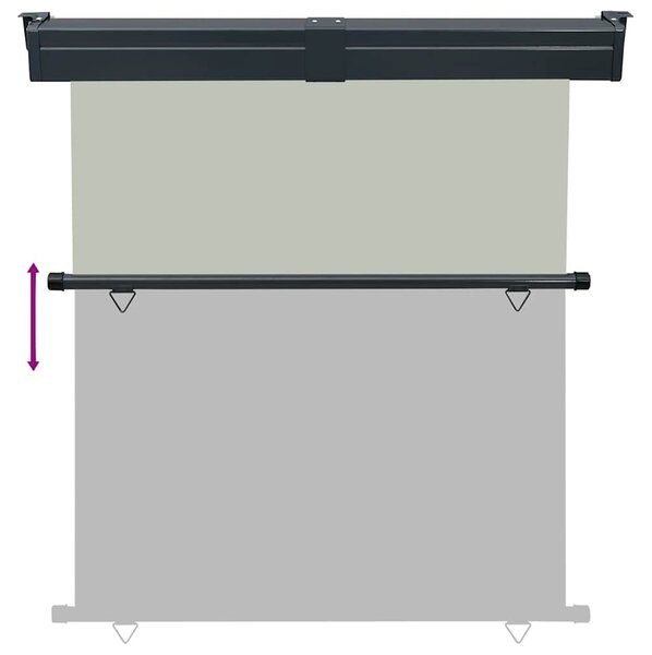 Balkonska bočna tenda 175 x 250 cm siva - Siva / 175 x 250 cm