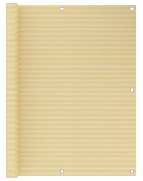 Balkonski zastor bež 120 x 400 cm HDPE - Bež / 120 x 400 cm