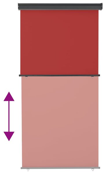Balkonska bočna tenda 125 x 250 cm crvena - Crvena / 125 x 250 cm