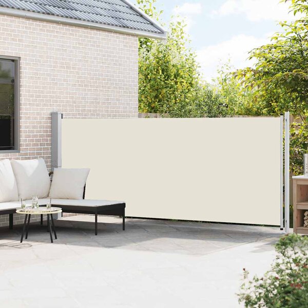 Uvlačiva bočna tenda za terasu 600 x 160 cm krem - Krema / 160 x 600 cm