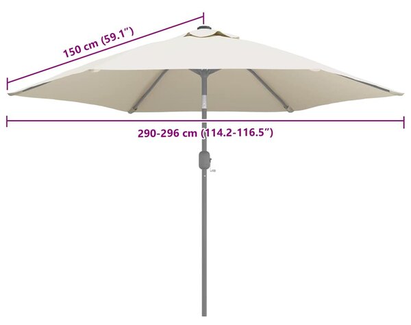Zamjenska tkanina za vrtni suncobran pješčano bijela 300 cm - Pijesak / N/A