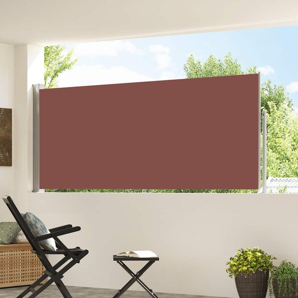 Uvlačiva bočna tenda 120 x 300 cm smeđa - Smeđa / 117 x 300 cm
