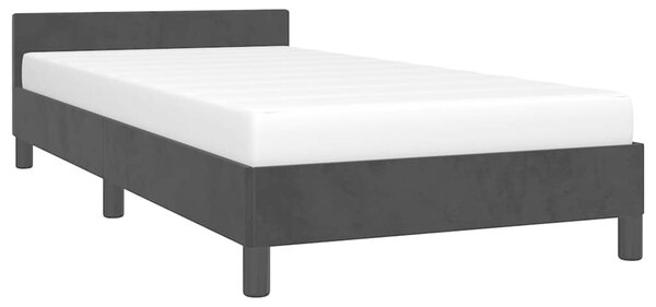Okvir kreveta s uzglavljem bez madraca crni 80x200cm baršunasti - Crna / 80 x 200 cm