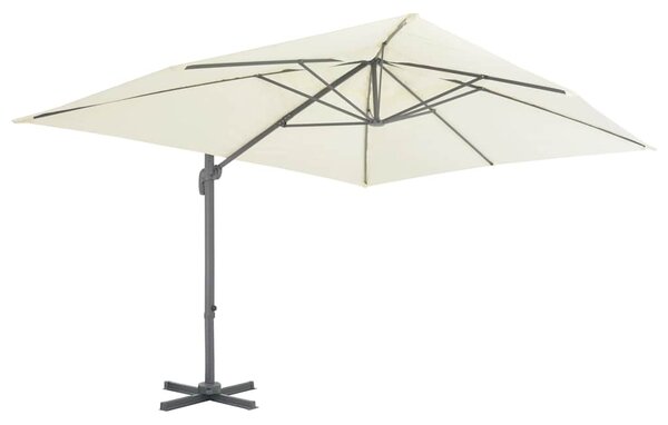 Konzolni vrtni suncobran s aluminijskom šipkom 400x300 cm boje pijeska - Bež / 400 x 300 cm