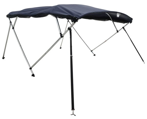 Tenda bimini s 4 luka i mrežastim zidovima 243x(200-213)x137 cm - Bijela / 243 x (200-213) x 137 cm