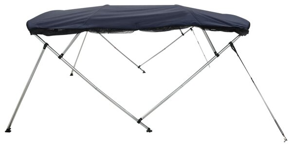 Tenda bimini s 4 luka i mrežastim zidovima 243x(200-213)x137 cm - Bijela / 243 x (200-213) x 137 cm