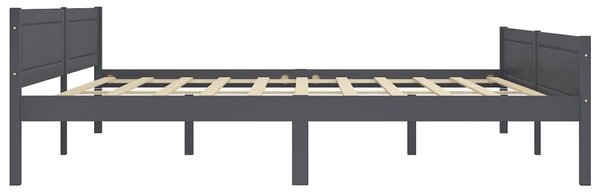 Okvir kreveta bez madraca Masivna borovina siva 200x200 cm - Siva / 200 x 200 cm