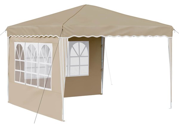 Rastezljivi šator za zabave 288 x 288 x 245 cm Krem - Krem / 288 x 288 x 245 cm