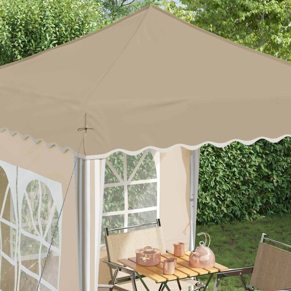 Rastezljivi šator za zabave 195 x 195 x 245 cm Krem - Krem / 195 x 195 x 245 cm