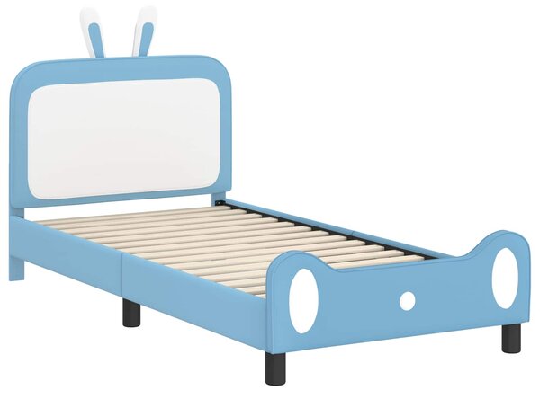 Krevet za djecu s uzglavljem Plava 80 x 200 cm PU - Plava / 80 x 200 cm