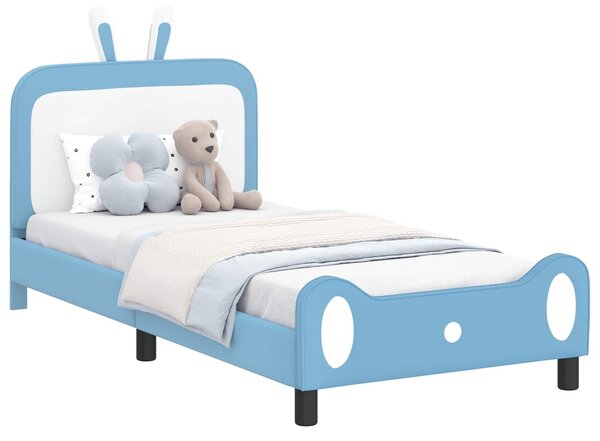 Krevet za djecu s uzglavljem Plava 80 x 200 cm PU - Plava / 80 x 200 cm