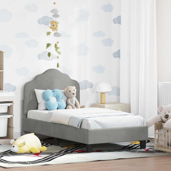 Okvir kreveta za malu djecu s naslonom Svjetlosiva 70 x 140 cm - Svjetlosiva / 70 x 140 cm