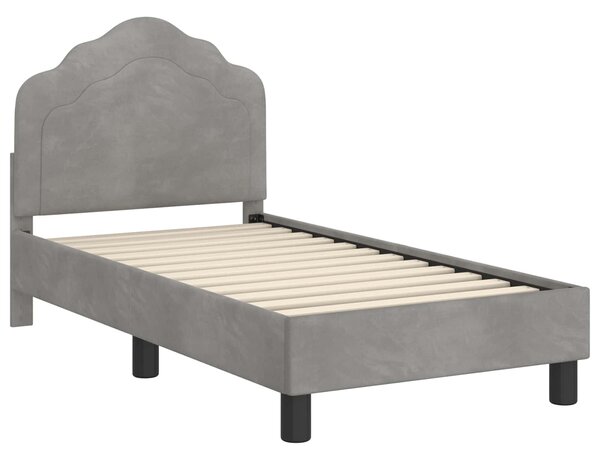 Okvir kreveta za malu djecu s naslonom Svjetlosiva 70 x 140 cm - Svjetlosiva / 70 x 140 cm
