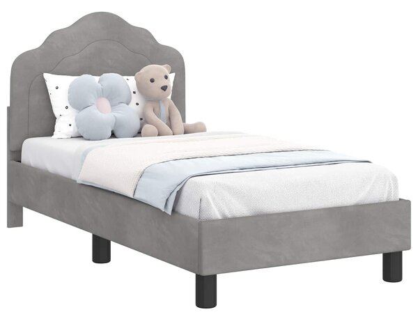 Okvir kreveta za malu djecu s naslonom Svjetlosiva 70 x 140 cm - Svjetlosiva / 70 x 140 cm