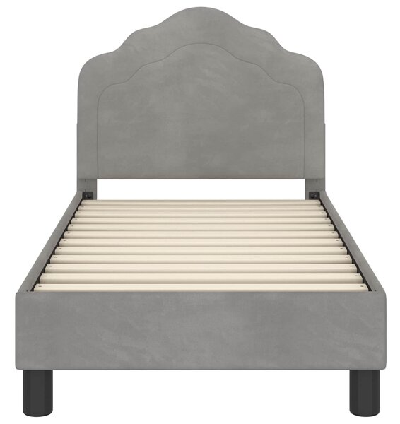 Okvir kreveta za malu djecu s naslonom Svjetlosiva 70 x 140 cm - Svjetlosiva / 70 x 140 cm