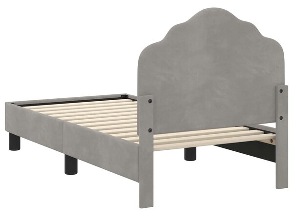 Okvir kreveta za malu djecu s naslonom Svjetlosiva 70 x 140 cm - Svjetlosiva / 70 x 140 cm