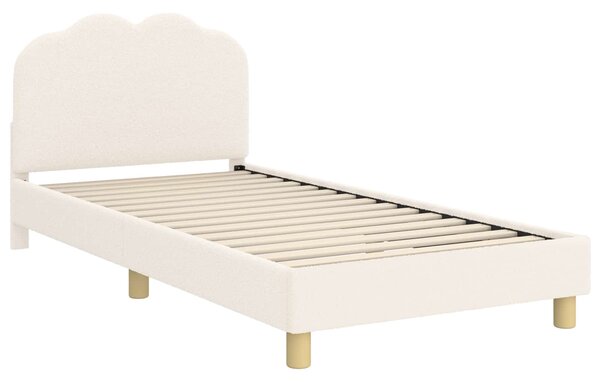 Krevet za djecu s uzglavljem Krem 80 x 200 cm Bouclé - Krem / 80 x 200 cm