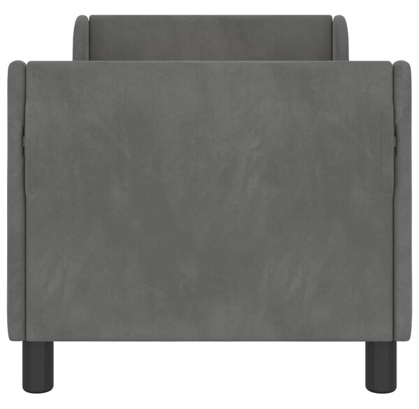 Okvir kreveta za malu djecu s naslonom Tamnosiva 70 x 140 cm - Siva / 70 x 140 cm