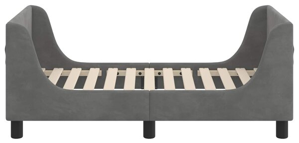 Okvir kreveta za malu djecu s naslonom Tamnosiva 70 x 140 cm - Siva / 70 x 140 cm