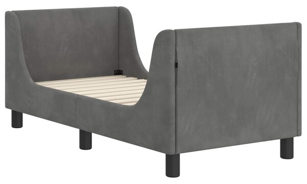 Okvir kreveta za malu djecu s naslonom Tamnosiva 70 x 140 cm - Siva / 70 x 140 cm