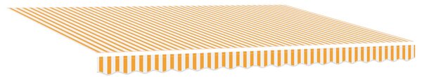 Ručno sklopiva tenda Žuta i bijela 4,5 × 3,5 m - Bijela / 4,5 × 3,5 m