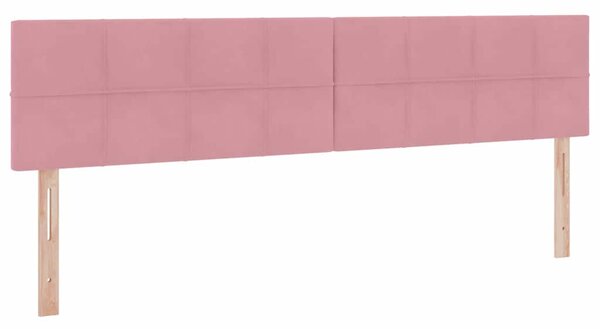 Krevet s od storage s madracem Ružičasta 200 x 200 cm Baršun - Ružičasta / 200 x 200 cm