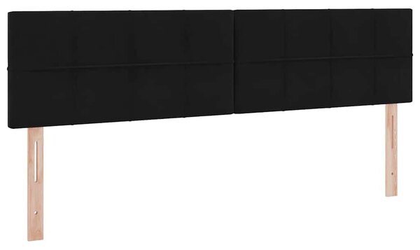 Krevet s od storage s madracem Crna 160 x 200 cm Baršun - Crna / 160 x 200 cm