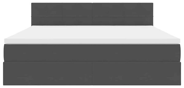 Krevet s od storage s madracem Crna 160 x 200 cm Baršun - Crna / 160 x 200 cm