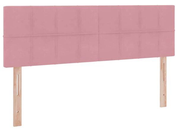 Krevet s od storage s madracem Ružičasta 140 x 200 cm Baršun - Ružičasta / 140 x 200 cm
