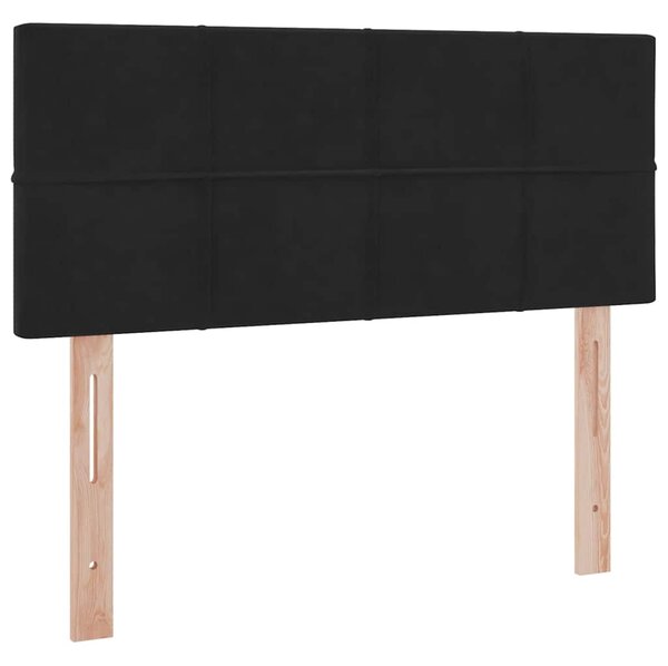 Krevet s od storage s madracem Crna 120 x 200 cm Baršun - Crna / 120 x 200 cm