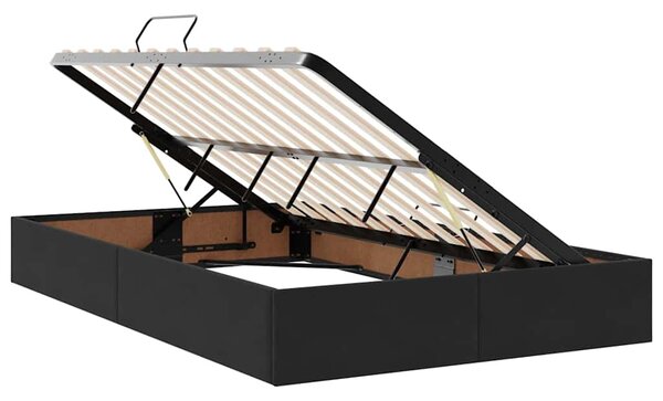 Krevet s od storage s madracem Crna 120 x 200 cm Baršun - Crna / 120 x 200 cm