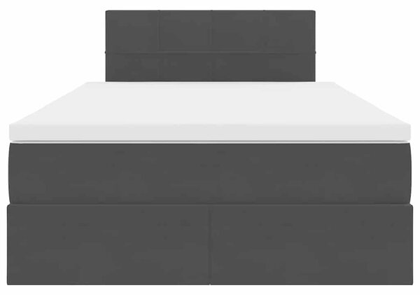 Krevet s od storage s madracem Crna 120 x 200 cm Baršun - Crna / 120 x 200 cm