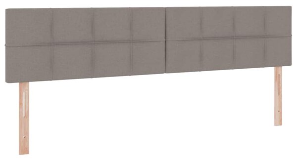 LED krevet za pohranu s madracem Sivosmeđa 200 x 200 cm Tkanina - Smeđesiva / 200 x 200 cm