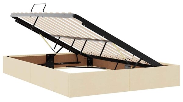 Krevet s madracem i skladištem s madracem Krema 140 x 190 cm - Krem / 140 x 190 cm