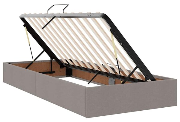 Krevet s od storage s uzglavljem Sivosmeđa 180 x 200 cm Tkanina - Smeđesiva / 180 x 200 cm