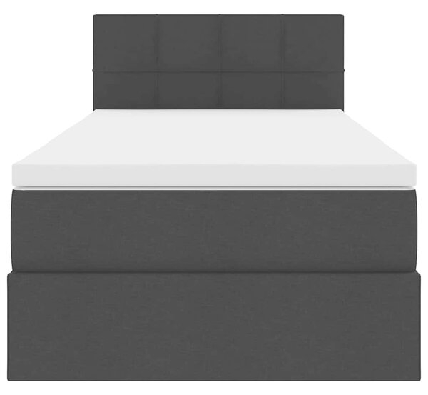 Krevet s madracem i skladištem s madracem Crna 90 x 200 cm - Crna / 90 x 200 cm