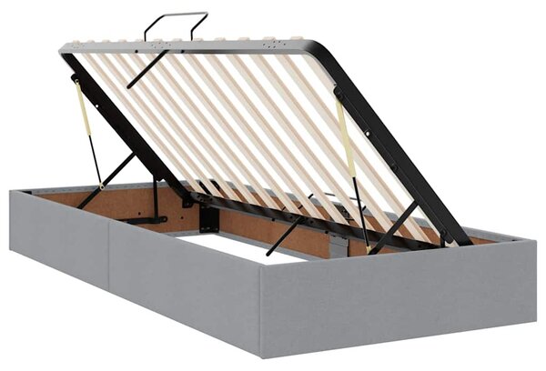 Krevet s od storage s pohranom Svjetlosiva 180 x 200 cm Tkanina - Svjetlosiva / 180 x 200 cm