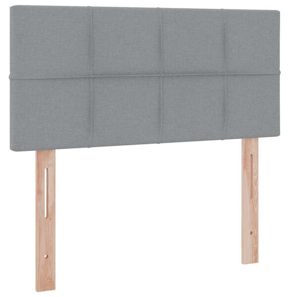 Krevet s madracem i skladištem Svijetlo siva 90 x 190 cm - Siva / 90 x 190 cm