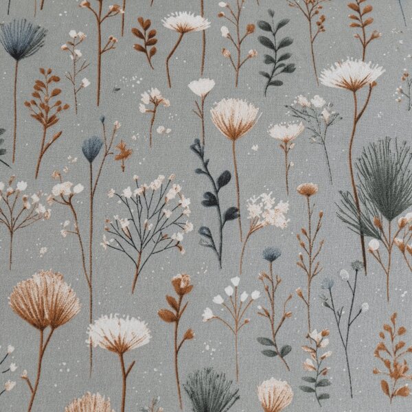 Posteljina od mikrovlakana BOTANIC FIELD siva Dimenzije posteljine: 70 x 90 cm | 140 x 220 cm