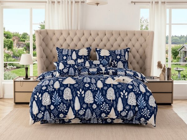 Posteljina od mikrovlakana INDIGO BLOOM plava Dimenzije posteljine: 2 kom 70 x 90 cm | 200 x 220 cm