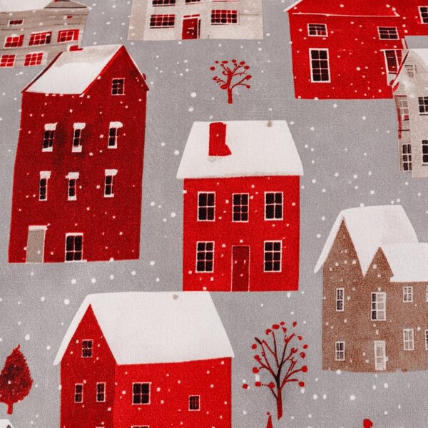 Posteljina od mikrovlakana WINTER COTTAGE siva Dimenzije posteljine: 70 x 90 cm | 140 x 200 cm