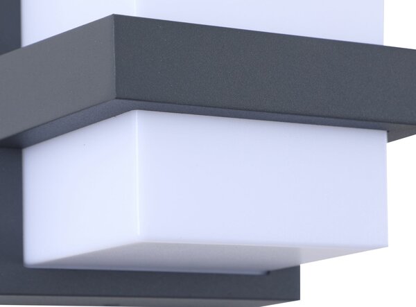 Vanjske Svjetiljka Lindby, Fyra, prigušiv, Sivo, Balkon, Aluminij, Moderan