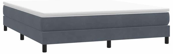 Box Spring krevet bez madraca tamno sivi 180x210 cm samt - Siva / 180 x 210 cm
