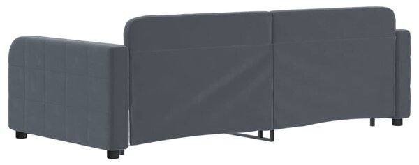 Dnevni krevet s pomoćnim ležajem bez madraca tamno siva 90x190 cm - Siva / 90 x 190 cm