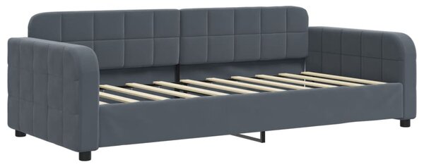 Dnevni krevet s pomoćnim ležajem bez madraca tamno siva 90x190 cm - Siva / 90 x 190 cm