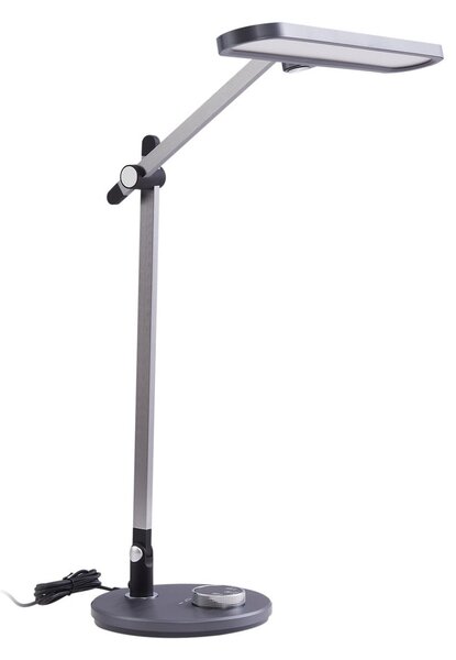 Stolne Lampa Lindby, Elvir, prigušiv, Sivo, Blagovaonica, Aluminij, Moderan