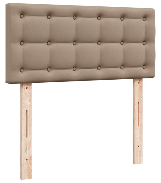 Otomanski krevet s madracem cappuccina 90x190cm umjetna koža - Smeđa / 90 x 190 cm