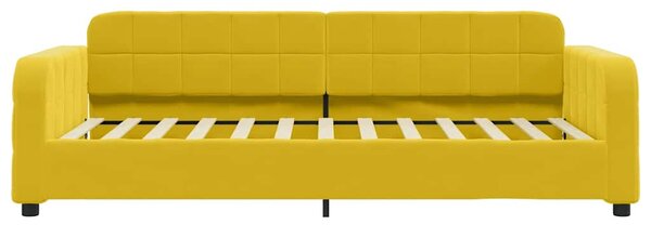 Dnevni krevet s madracem žuti 80 x 200 cm baršunasti - Žuta / 80 x 200 cm