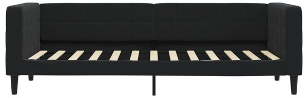 Dnevni krevet s madracem crni 80 x 200 cm baršunasti - Crna / 80 x 200 cm