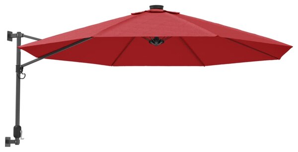 Zidni suncobran jarkocrveni 290 cm - Crvena / N/A